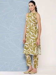 Floral Printed Kurta With Trousers - Inddus.com