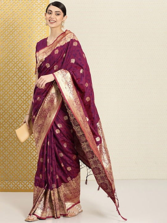 Floral Zari Banarasi Saree