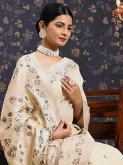 Floral Zari Saree - Inddus.com