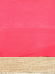 Green & Pink Organza Striped Half & Half Saree - inddus-us