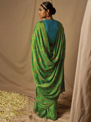 Green Soft Silk Woven Design Saree - Inddus.com