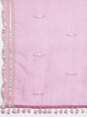 Inddus Purple Solid Anarkali Kurta with Dupatta - Inddus.com