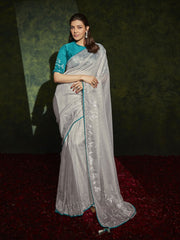 Lavender Silk Traditional Saree - Inddus.com