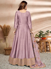 Light Purple Art Silk Festive Wear Anarkali Suit - Inddus.com
