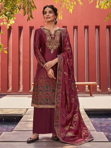 Yellow and Maroon Heavy Designer Work Traditional/Festive Special Palazzo  Suit - Indian Heavy Anarkali Lehenga Gowns Sharara Sarees Pakistani Dresses  in USA/UK/Canada/UAE - IndiaBoulevard
