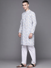 Men Ethnic Motifs Embroidered Sequinned Kurta - Inddus.com