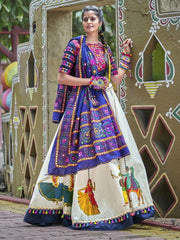 Multicolour Soft Cotton Navratri Special Ghagra Choli - inddus-us
