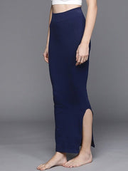 Navy Blue Seamless Saree Shapewear - Inddus.com