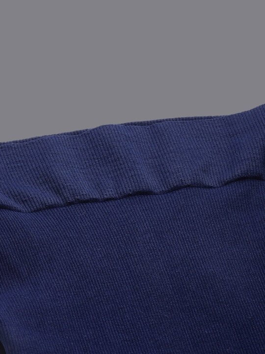 Navy Blue Seamless Saree Shapewear - Inddus.com