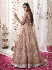 Pink Net Festive Gown Suit - Inddus.com