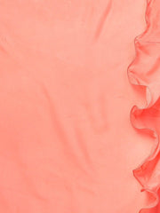 Pink Solid Art Silk Saree - inddus-us
