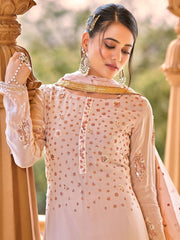 Pink Viscose Georgette Designer Pakistani Style Suit - Inddus.com