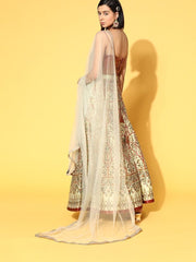 Pista Green Lehenga with Blouse and Dupatta - Inddus.com