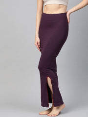 Purple Knitted Saree Shapewear - inddus-us