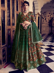 Rama Silk Wedding Lehenga Choli - Inddus.com