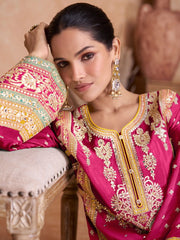 Rani Embroidered Partywear Palazzo-Suit - Inddus.com