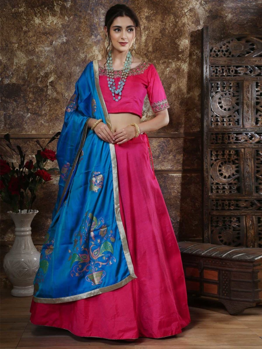 Rani Silk Designer Lehenga Choli - inddus-us