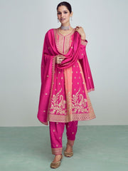 Rani Silk Festive-Wear Anarkali-Suit - Inddus.com