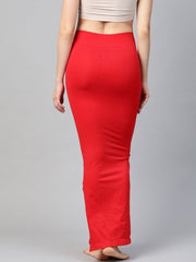 Red Knitted Saree Shapewear - inddus-us