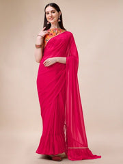 Ruffled Saree - Inddus.com