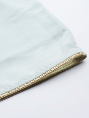 Sage Green Embroidered Kurta with Sharara and Dupatta - inddus-us