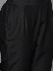 Solid Lace Detailing Kurta with Trouser and Dupatta - Inddus.com
