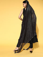 Solid Silk Blend Nuovo Sleeves Kurta Set - Inddus.com