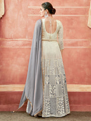 Stunning Grey Anarkali-Suit - Inddus.com