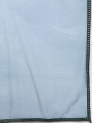Teal Embroidered Anarkali Kurta with Dupatta - Inddus.com
