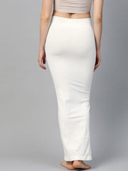 White Knitted Saree Shapewear - inddus-us