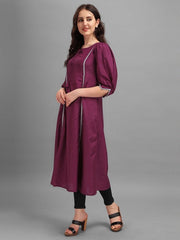 Wine Laced Kurta - Inddus.com