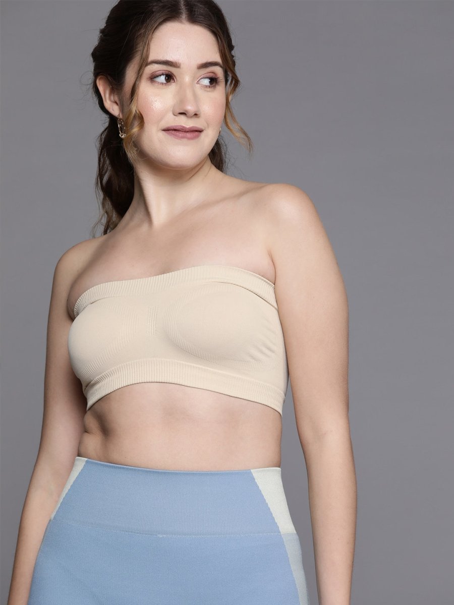 WOMEN BEIGE BANDEAU BRA - Inddus.com