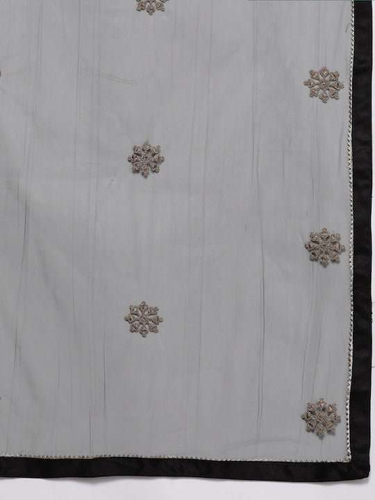 Women'S Black & Golden Ethnic Block Printed Anarkali Kurta main image 1