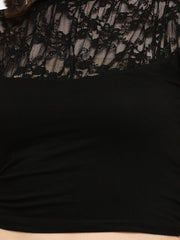 Women Black Solid Stretchable Saree Blouse - Inddus.com