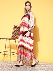 Women Classic Off White Tie and Dye Tie & Dye 2.0 Dress - Inddus.com