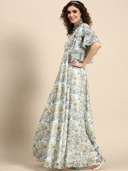 Women Digital Printed Maxi Dress - Inddus.com