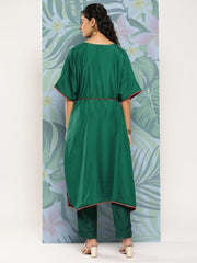 Women Embroidered Kurta with Trousers - Inddus.com