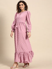 Women Fit and Flare Tiered Dress - Inddus.com