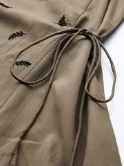 Women Floral Embroidered Thread Work Kurta with Trousers - Inddus.com
