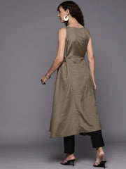 Women Floral Embroidered Thread Work Kurta with Trousers - Inddus.com