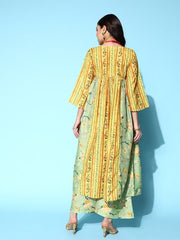 Women Floral Printed Kurta With Palazzos - Inddus.com