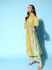 Women Floral Printed Kurta With Palazzos - Inddus.com