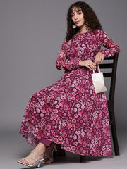 Women Floral Printed Kurta with Trousers - Inddus.com