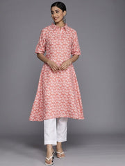 Women Floral Printed Shirt Collar Kurta With Trousers - Inddus.com
