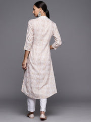 Women Geometric Printed Cotton Kurta - Inddus.com