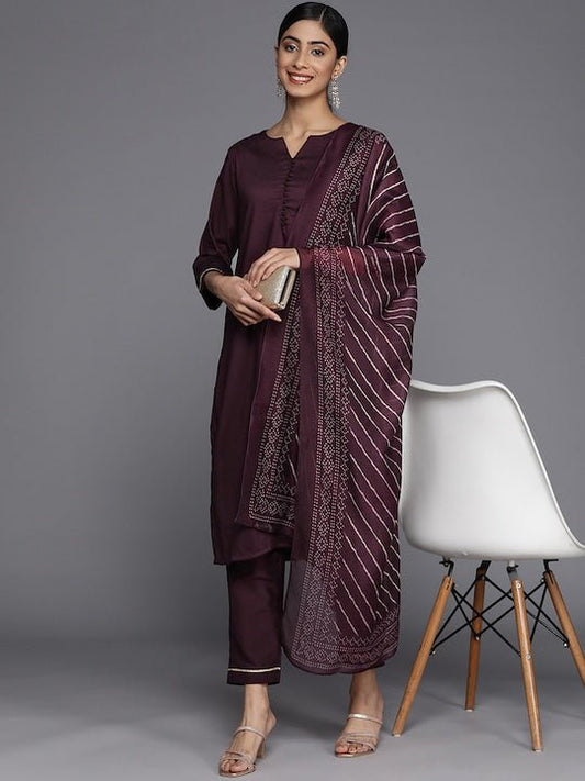 Women Gotta Patti Kurta With Trousers & Dupatta - Inddus.com
