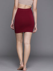 WOMEN MAROON SLIMMING SKIRT SHAPEWEAR - Inddus.com