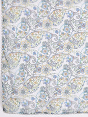Women Navy Blue Printed Pleated Gotta Patti Kurta with Trousers & With Dupatta - Inddus.com