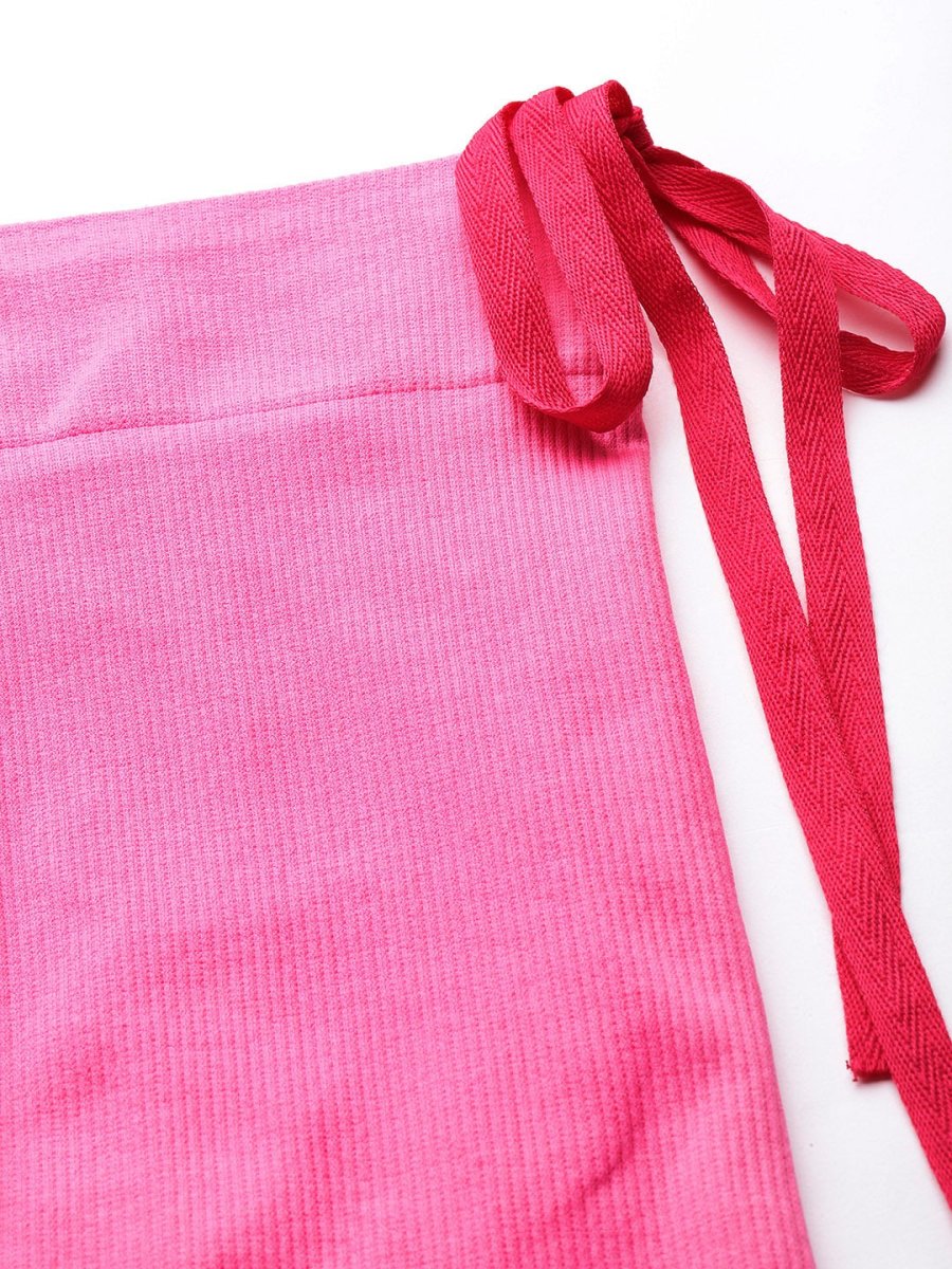 WOMEN PINK SOLID SAREE SHAPEWEAR - Inddus.com