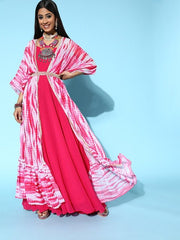 Women Pretty Pink Solid Tie & Dye 2.0 Dress - Inddus.com